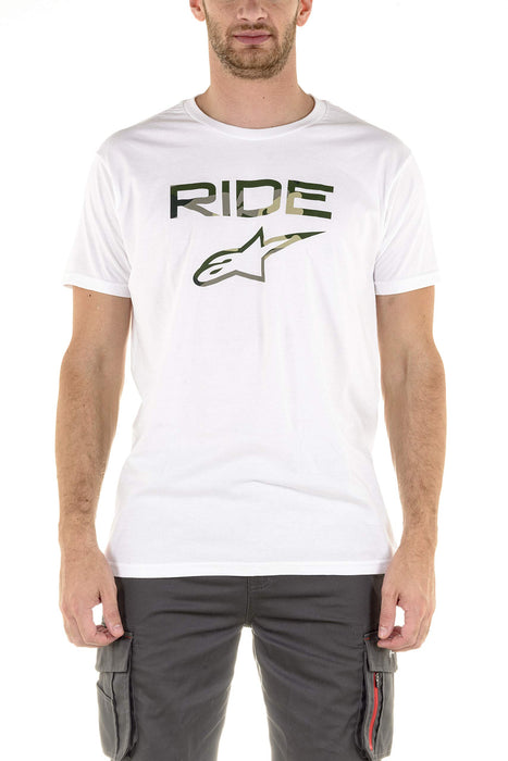 Alpinestars Men's Ride 2.0 Camo Tee, White, Medium