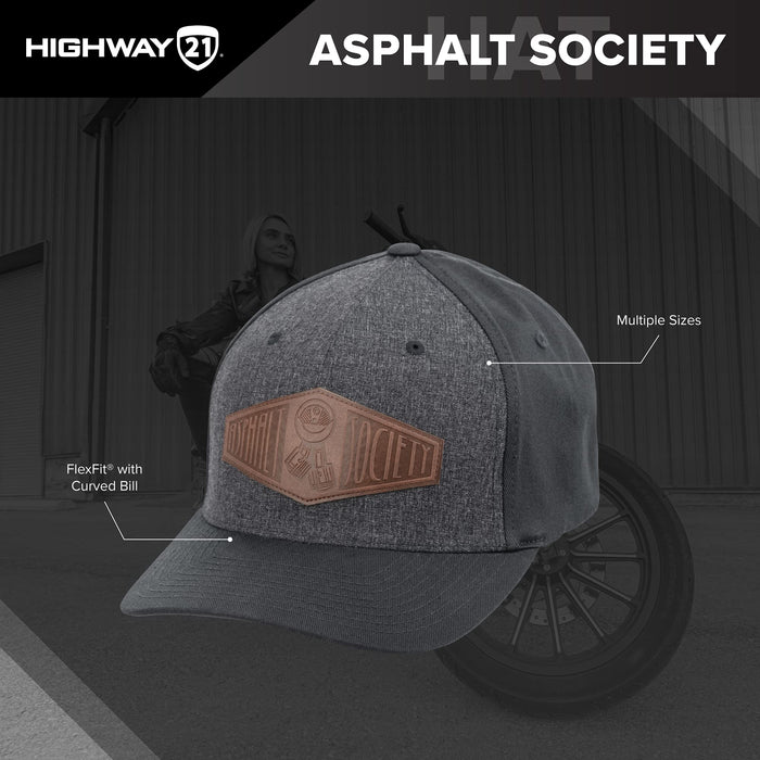 Highway 21 Asphalt Society Hat (Black/Brown, Large)