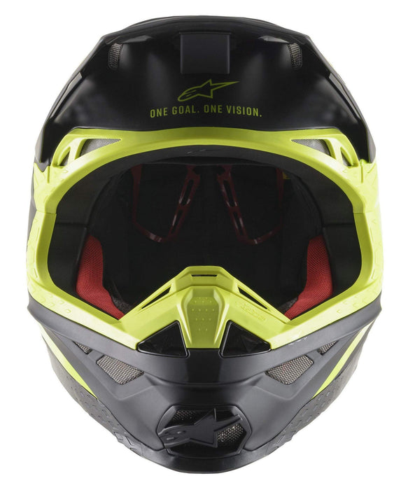 Alpinestars 8302621-1158-L S.Tech S-M8 Echo Helmet Black/Yellow Fluo/M&G Lg