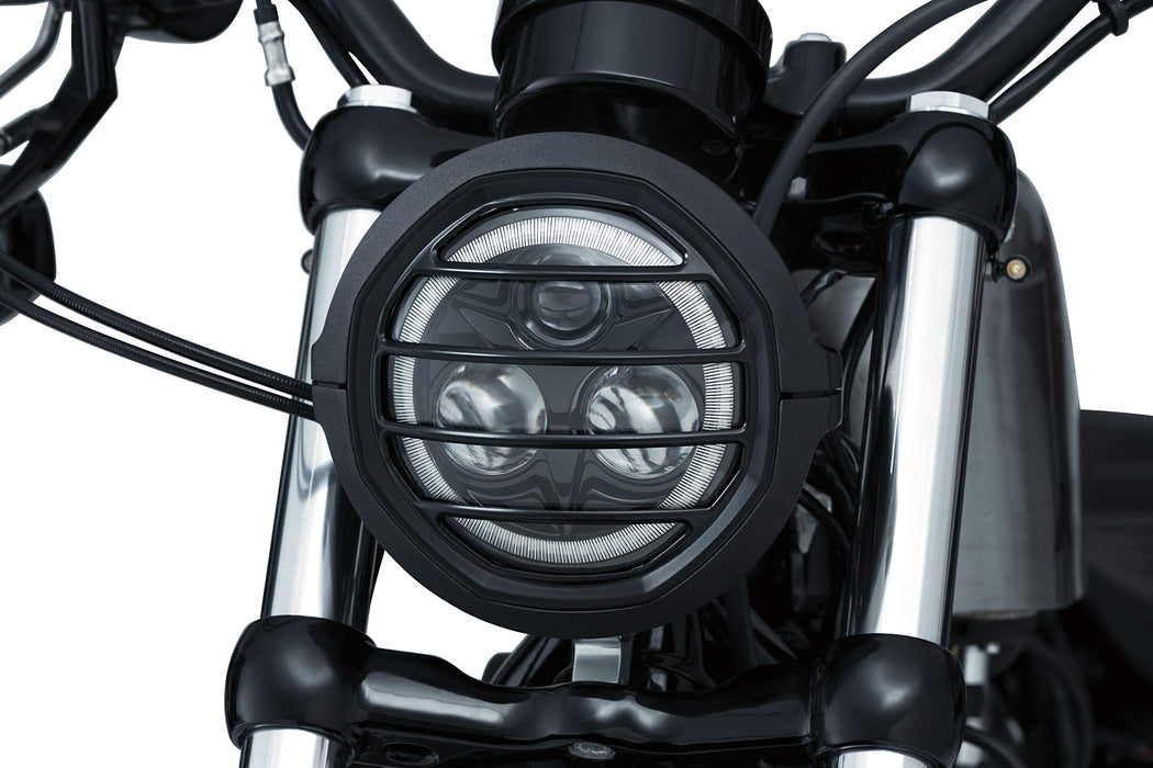 Kuryakyn Motorcycle Lighting Accent Accessory: Dillinger Headlight 5-3/4" Trim Ring For 1994-2019 Harley-Davidson Motorcycles, Satin Black 6688