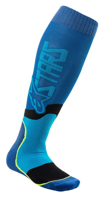 Alpinestars 4701920-707-S Mx Plus-2 Socks Blue/Cyan Small