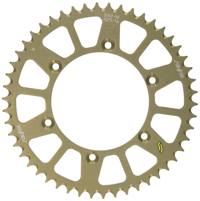 Sunstar 5-359250 Works Triplestar 50-Teeth 520 Chain Size Rear Aluminum Sprocket