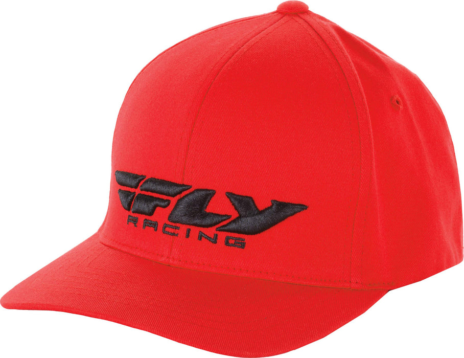 Fly Racing Adult Podium Flexfit Hats,Large/X-Large,Red