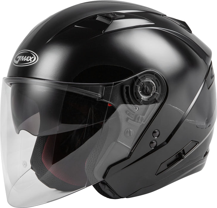 Gmax Of-77 Solid Color Helmet W/Quick Release Buckle Md Black O1770025