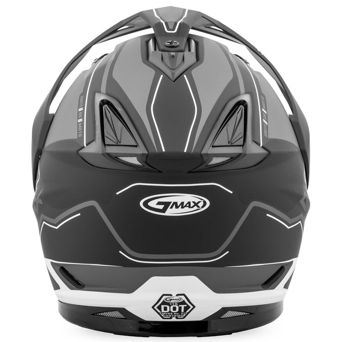 GMAX unisex-adult full-face-helmet-style Helmet (Gm11 Expedition) (Flat Black/Dark Silver, XX-Large)