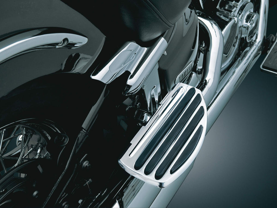 Kuryakyn Motorcycle Foot Controls: Passenger Iso Board Conversions, Chrome, 1 Pair , Black 4455