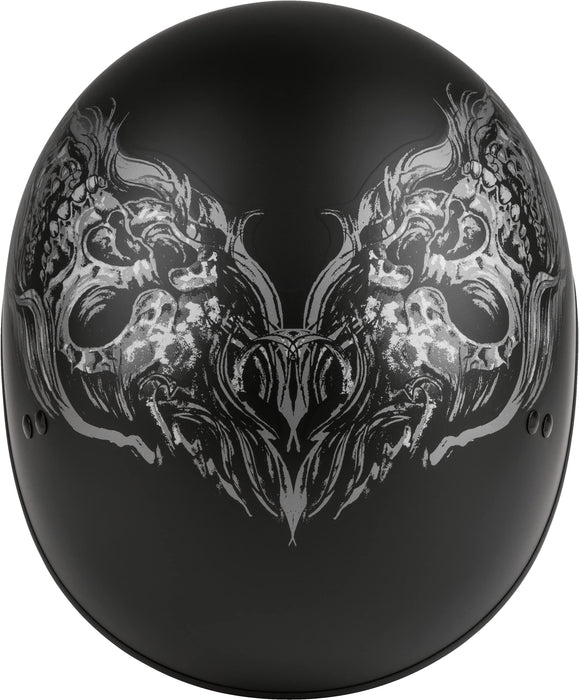 GMAX HH-65 Naked DOT Approved Half Helmet for Motorcycle, Moped, Scooter and More