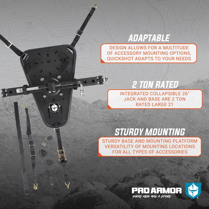 Pro Armor Quick Shot Utv 4X4 Spare Tire And Accessory Mount Fits Polaris Rzr Maverick A19UN630BL