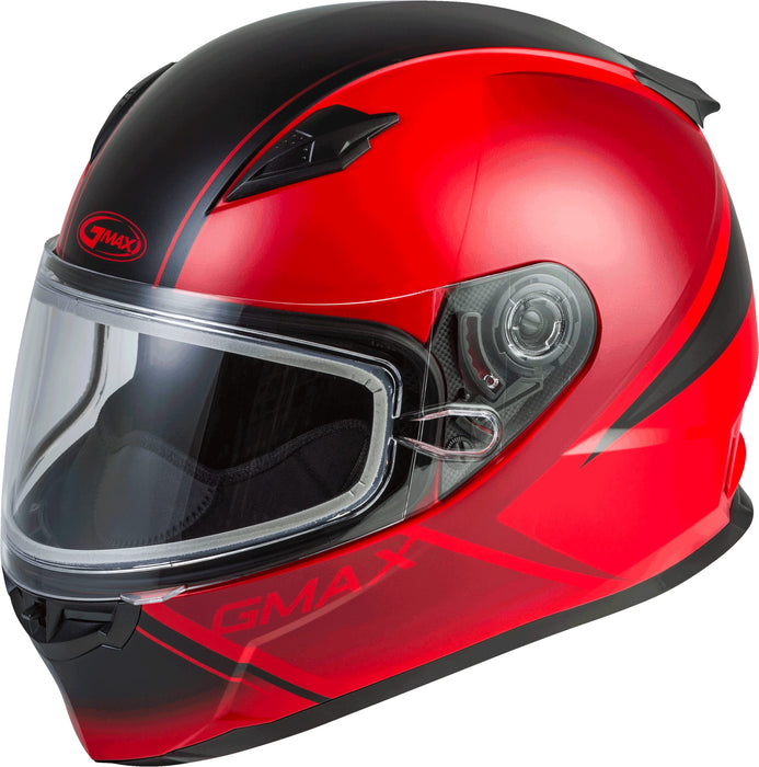 FF-49S FULL-FACE HAIL SNOW HELMET MATTE RED/BLACK LG