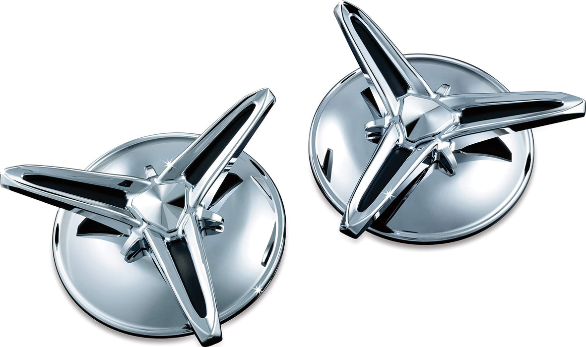 Kuryakyn Knock-Off Center Caps For Trikes Chrome 1243