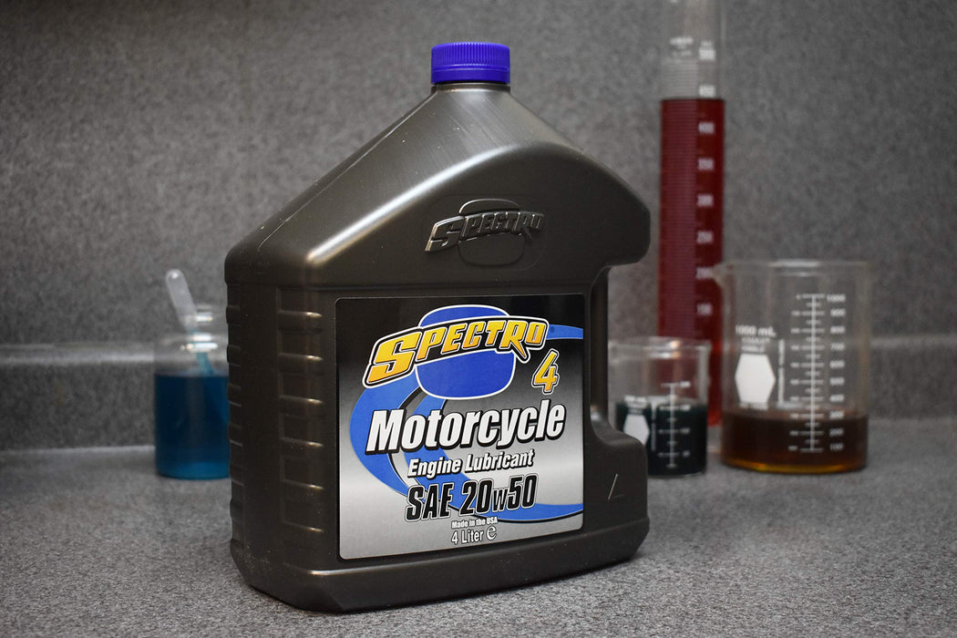 Spectro 4 Motorcycle Engine Lubricant 20w50 Oil (4 Liter Jug)