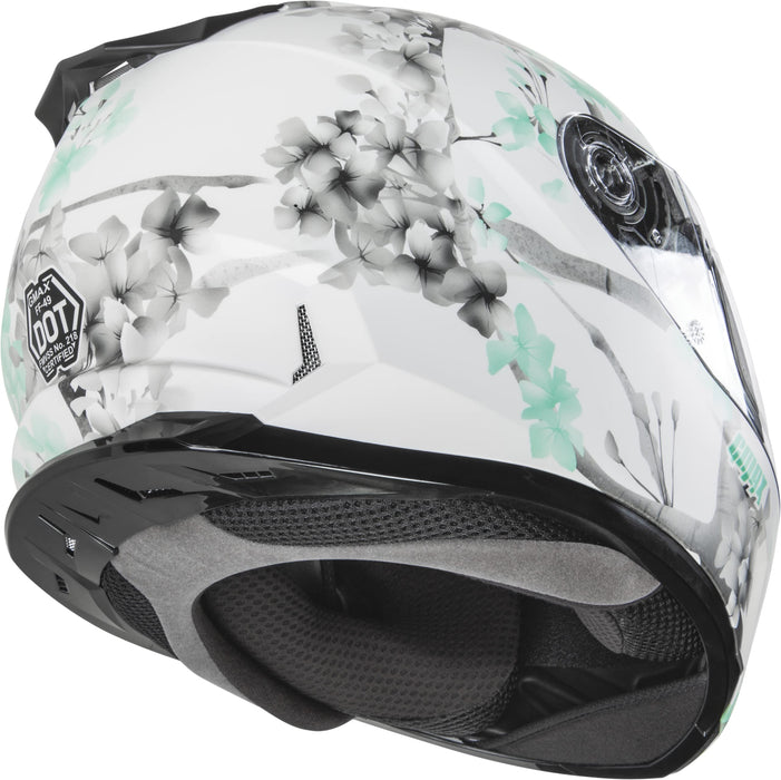 Gmax Ff-49S Full-Face Dual Lens Shield Snow Helmet (Matte White/Teal/Grey, Small) F2496864