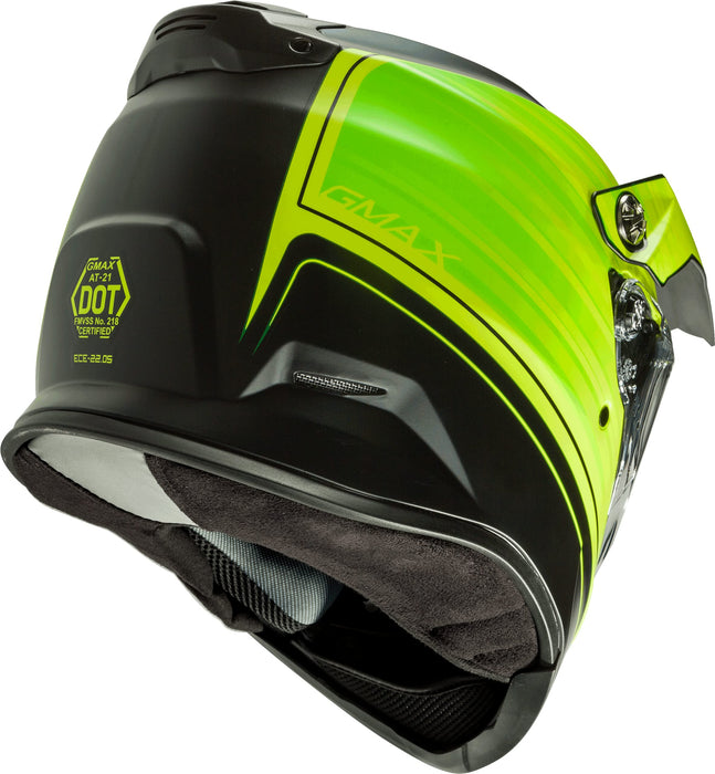 AT-21 Adventure Raley Helmet Matte Black/HI-VIS SM