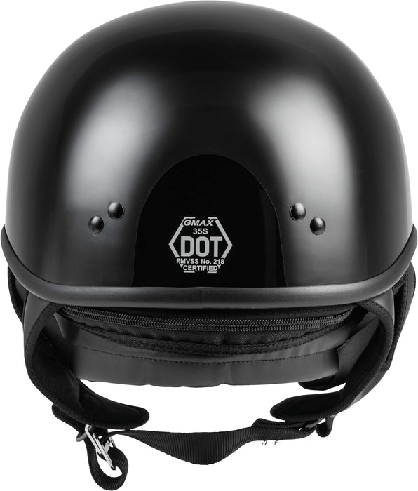 Gmax Gm-35 Motorcycle Street Half Helmet (Black, X-Small) G1235023