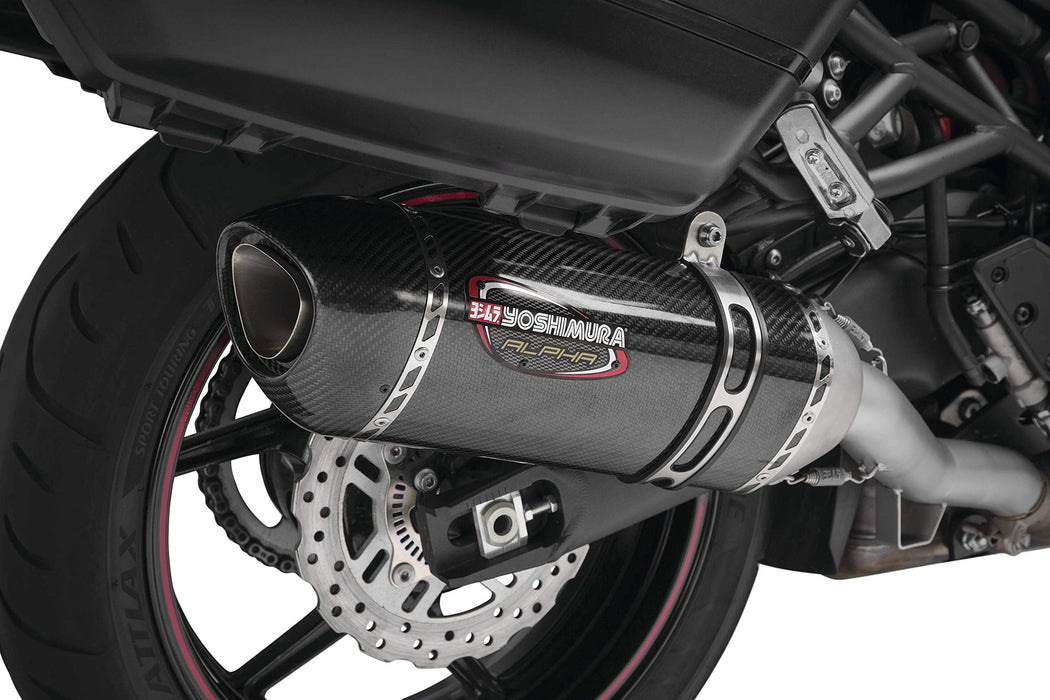 Yoshimura 960-13011 Exhaust Street Alpha-T Slip-On Ss-Cf-Cf