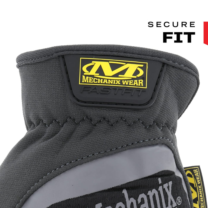 Mechanix Wear: FastFit Work Glove with Elastic Cuff for Secure Fit, Performance Gloves for Multi-Purpose Use, Touchscreen Capable Safety Gloves for Men (Black, Large)