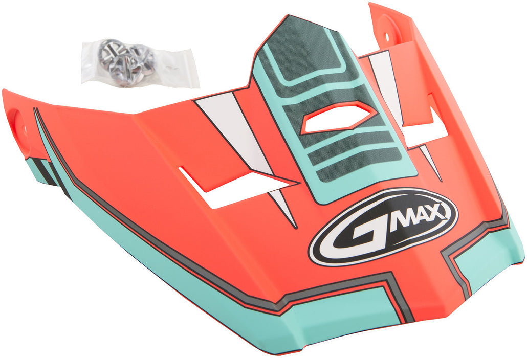 GMAX unisex-adult full-face-helmet-style Visor (Mx46 Uncle Tc27) (Orange/Teal, Medium-XXX-Large)