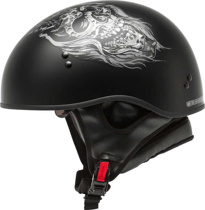 GMAX HH-65 Naked DOT Approved Half Helmet for Motorcycle, Moped, Scooter and More