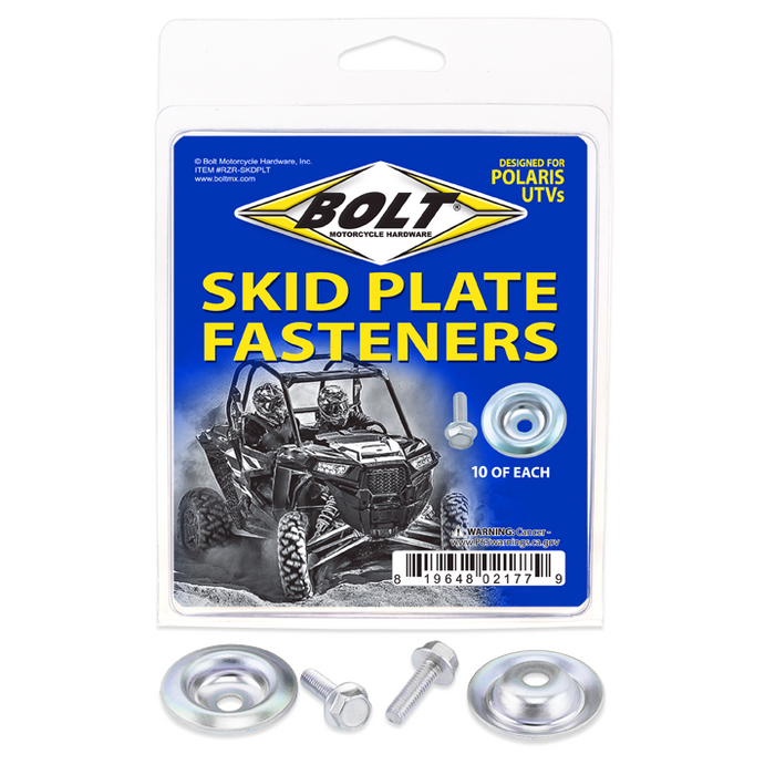 Bolt Utv Skid Plate Fasteners Skid Plate Washer/ 10 Ea RZR-SKDPLT