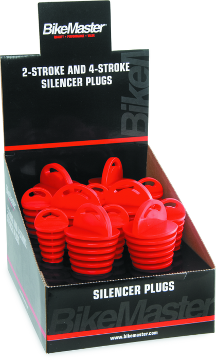 Bikemaster Rubber Muffler Plugs, 12 Pc. FSHO28SM12