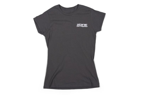 Zone Charcoal Gray Premium Cotton T-shirt W/ Logo Womens Small U9163S