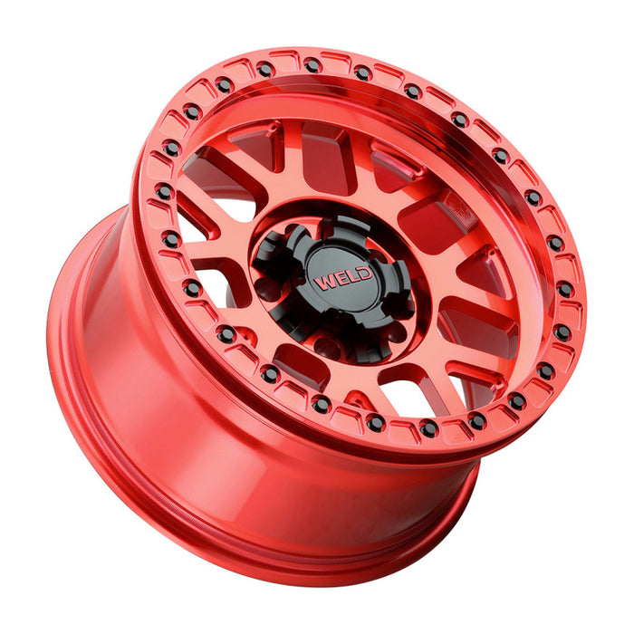 Weld Off-Road W905 17X9 Cinch Beadlock 5X127 5X139.7 ET-12 BS4.50 Candy Red / Red Ring 87.1 W90579057450