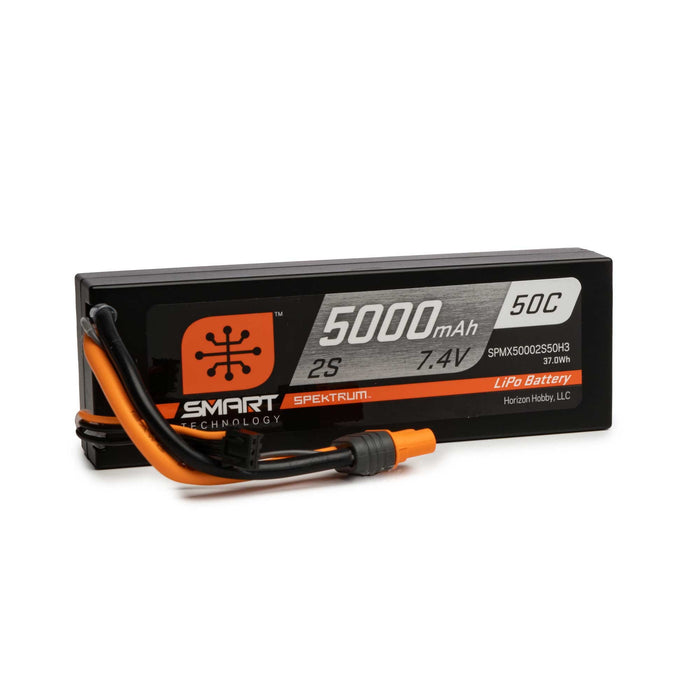 Spektrum 7.4V 5000Mah 2S 50C Smart Hardcase Lipo Battery: Ic3, Spmx50002S50H3 SPMX50002S50H3