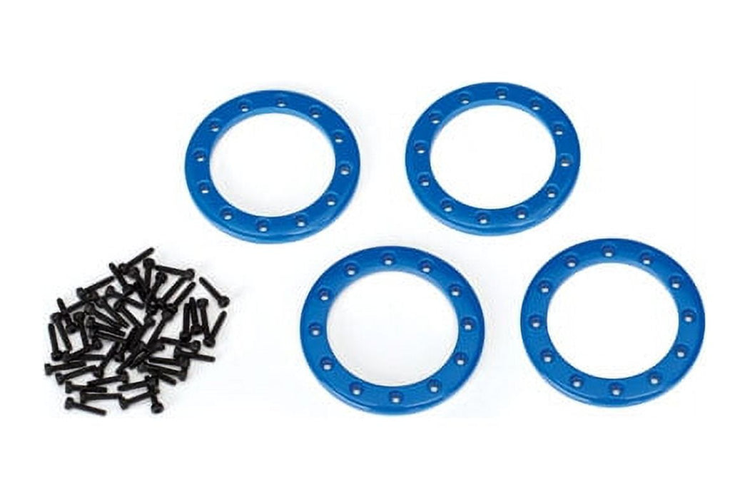 Traxxas 1.9 Black Aluminum Beadlock Rings, Blue 8169X