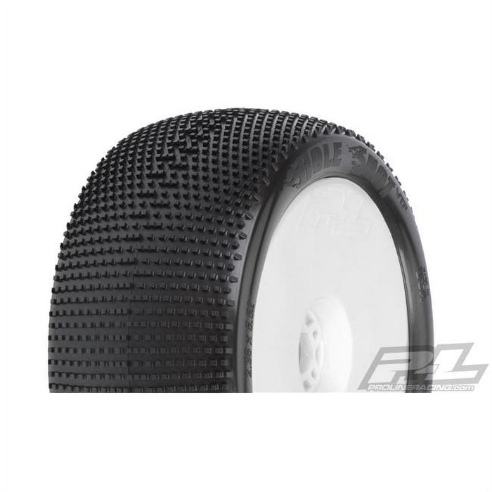 Pro-Line Racing 1/8 Hole Shot S3 F/R 4.0" Tires Mounted 17Mm Wht Zero Offst Whls (2), Pro9033233 PRO9033233