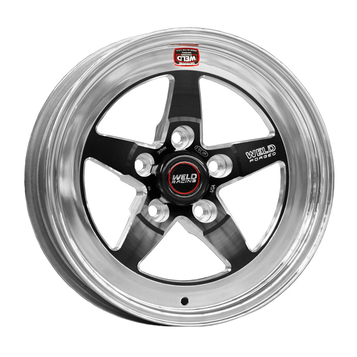 Weld S71 15x4 / 5x4.75 BP / 1.63in. BS Black Wheel (Low Pad) Non-Beadlock 71LB-504B16A