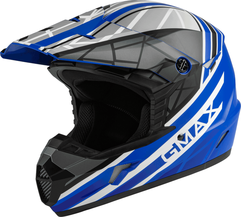 Gmax Youth Mx-46Y Off-Road Mega Helmet Matte Blue/Blk/White Ym D3462621