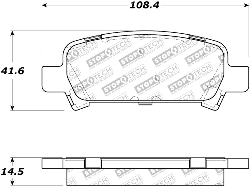 StopTech Street Touring 05-09 Subaru Legacy Rear Brake Pads 308.07701