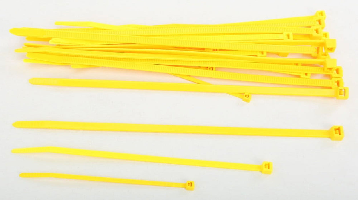 Helix Racing Products  303-4683; Assorted Cable Ties Yellow 30-Pack