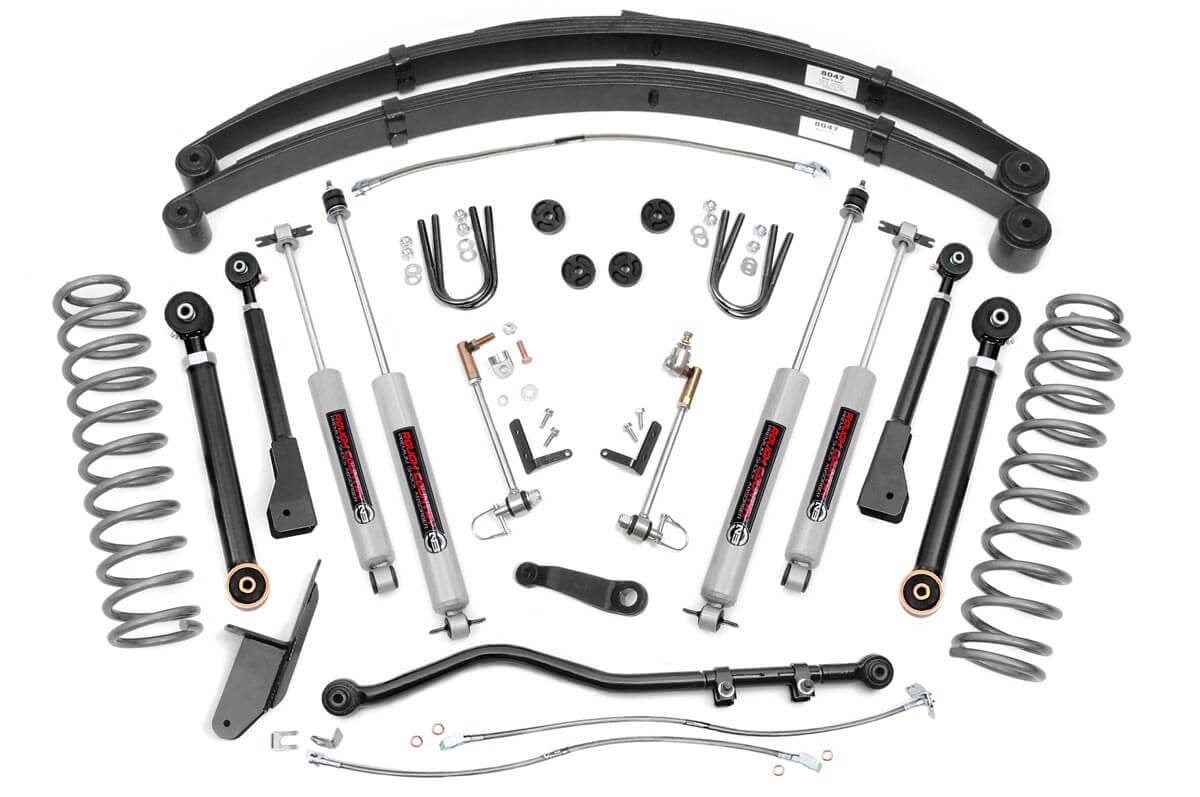 Rough Country 4.5 Inch Lift Kit Rr Springs X-Series Fits Jeep Cherokee Xj (84-01) 63330