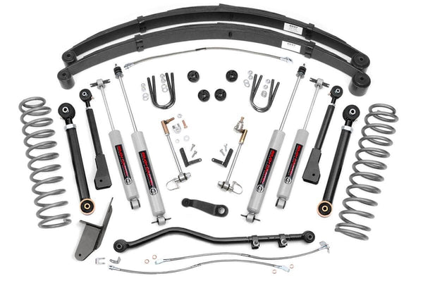 Rough Country 4.5 Inch Lift Kit Rr Springs X-Series compatible with Jeep Cherokee Xj (84-01) 63330