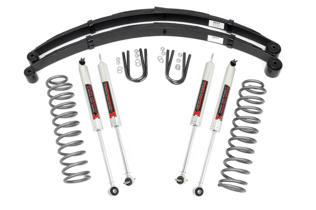 Rough Country 3 Inch Lift Kit Rr Springs M1 Jeep Cherokee Xj 2Wd/4Wd (84-01) 63040