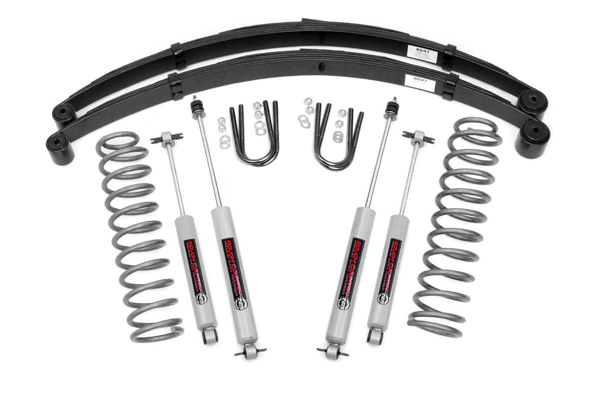 Rough Country 3 Inch Lift Kit Rr Springs Fits Jeep Cherokee Xj 2WD/4WD (1984-2001) 630N2