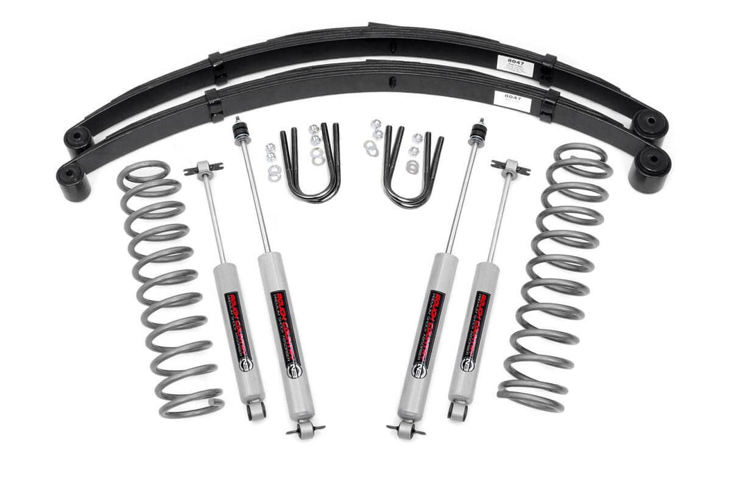 Rough Country 3 Inch Lift Kit Rr Springs compatible with Jeep Cherokee Xj 2Wd/4Wd (1984-2001) 630N2