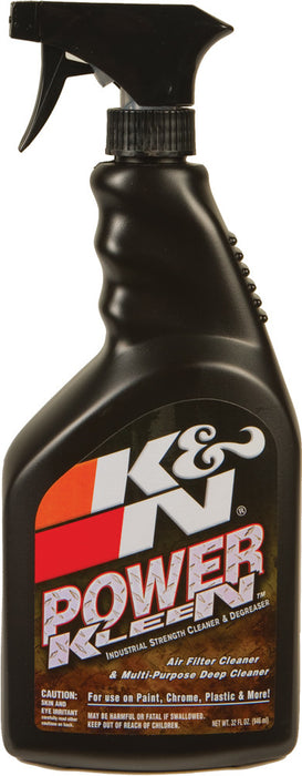 K&N Air Filter Cleaner and Degreaser: Power Kleen; 32 Oz Trigger Spray; Restore Engine Air Filter Performance, 99-0621, Black