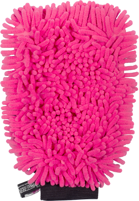 Muc-Off 2-in-1 Microfiber Wash Mitt - Wash Mitt for Car Washing and Bike Cleaning - Chenille Cleaning Mitt with Waffle Sponge for Bugs and Tar