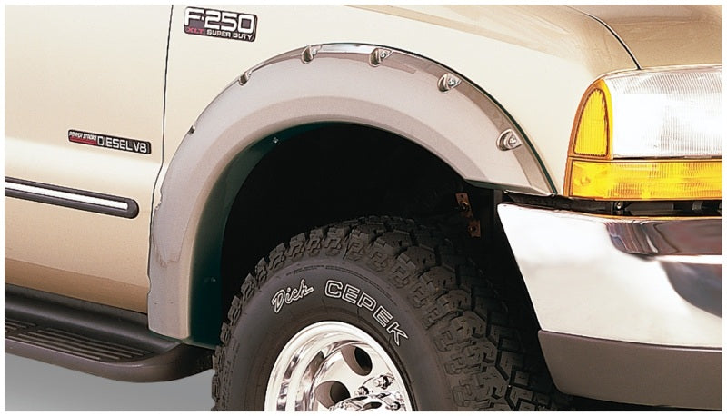 Bushwacker Front Black Pocket Style Fender Flares For 99-07 F250-F-550 20049-02