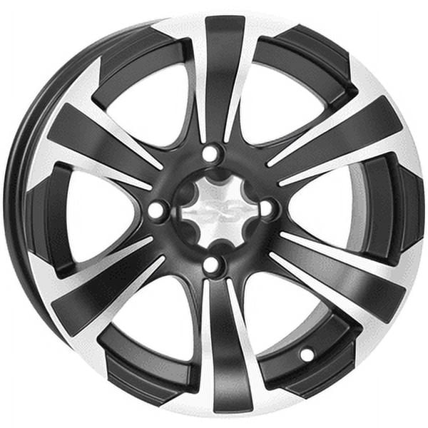 ITP SS 312 12x7 / 4x137 BP / 5+2 Offset Black w/ Machined Wheel 1228443536B