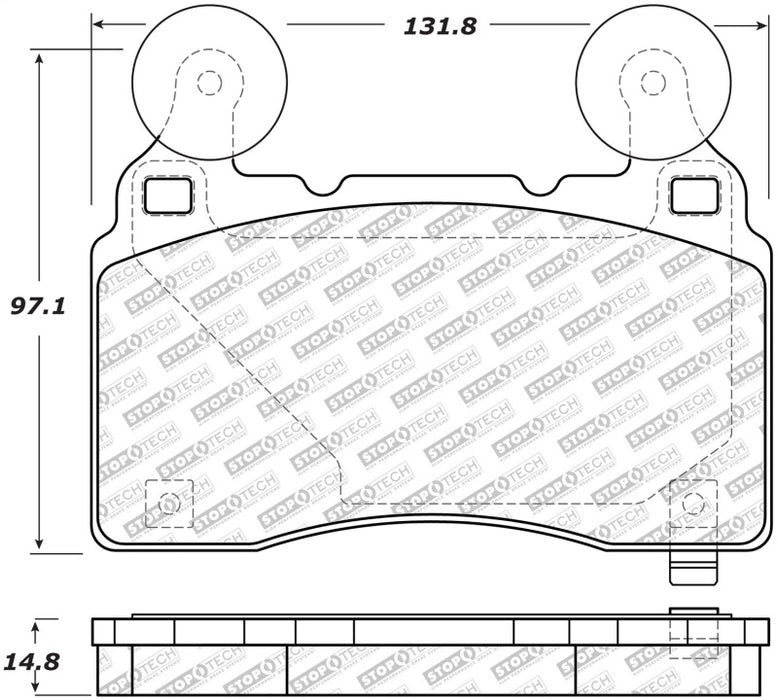 StopTech 14-17 Chevrolet Camaro SS/09 Pontiac G8 Street Select Front Brake Pads 305.1474