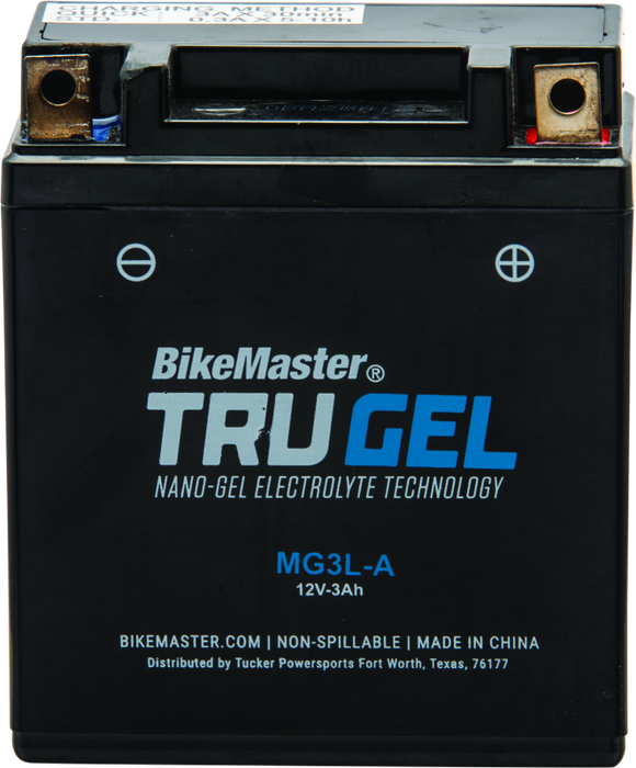 Bikemaster Trugel Mg3L-A Motorcycle Battery Compatible For Honda Ns50F 1990 HB3L-B-GEL