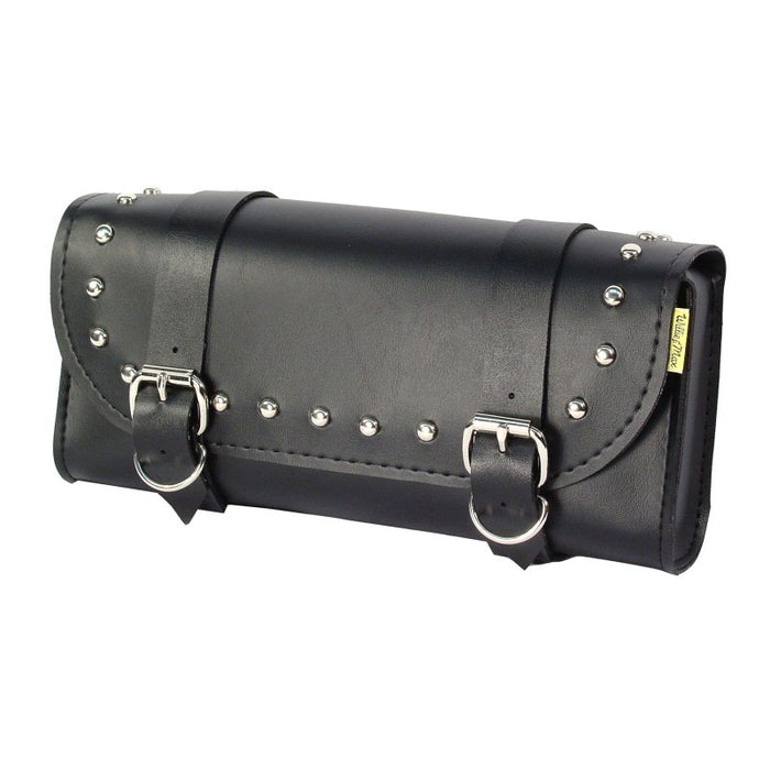 Dowco Willie & Max Ranger Series: Studded Synthetic Leather Motorcycle Tool Pouch, Black, Universal Fit, 2.5 Liter Capacity 58252-01