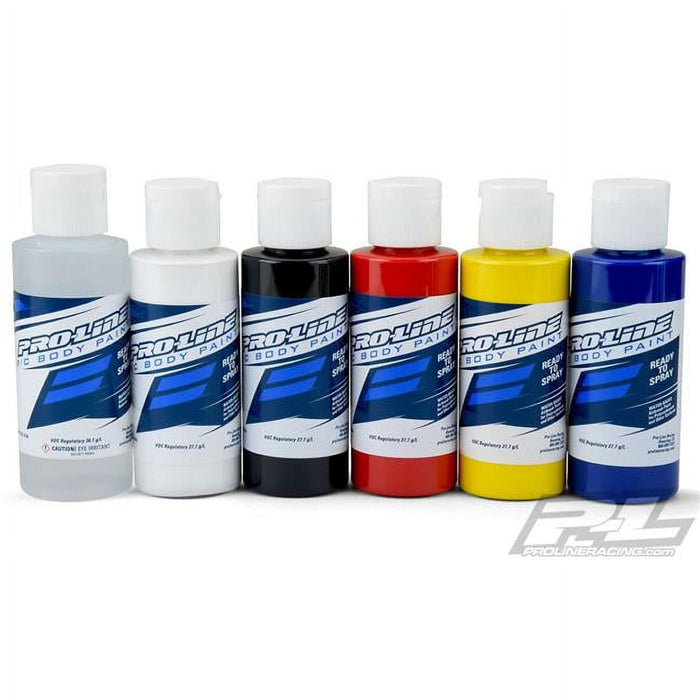 Pro-Line Racing Rc Body Paint Primary Color Set (6 Pack), Pro632300 PRO632300