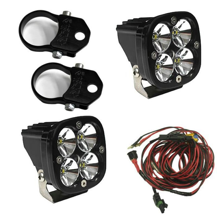 Baja Designs 49-7108 - Squadron Pro 3" 2x40W Square Driving/Combo Beam LED Lights Kit with Vertical 2" Mounts