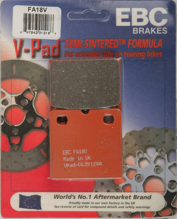 EBC Brakes FA18V Semi Sintered Disc Brake Pad