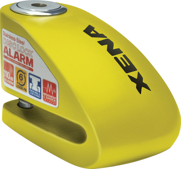 MOTO HEAVEN Xena XX10 Alarm DISC Lock 3.3 X 2.4 (Yellow) 56-9668