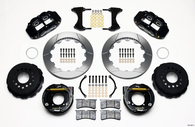 Wilwood Narrow Superlite 4R Rear P-Brk Kit 12.88in Chevy 12 Bolt w/ C-Clips 140-9213